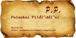 Peleskei Piládész névjegykártya